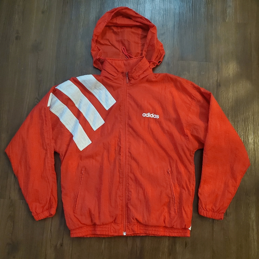 SOLD! VINTAGE 90s Adidas Windbreaker Mens Large